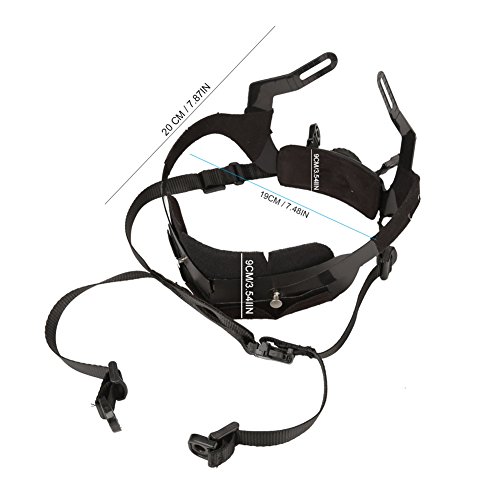 Bnineteenteam Correa de Barbilla para Casco, Correa de Barbilla para Exteriores de 4 Puntos para Casco rápido(Negro)
