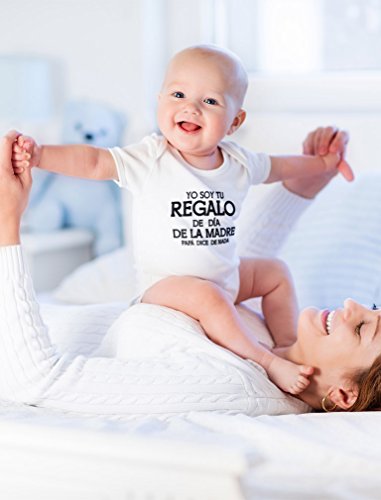 Body de Manga Corta para bebé - Regalo para Mama en el Día de la Madre 9-12 Mes Blanco