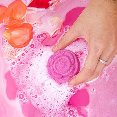 Body & Earth Set de Bombas de Baño de 6 Piezas, Bolas de Baño a Rosa, Set de Regalo de Spa, Regalos Originales para Mujer, Para Día de la Madre, Día de San Valentín, Navidad y Cumpleaños