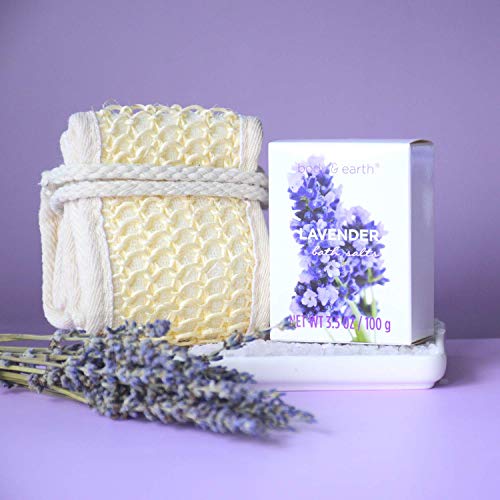 Body & Earth Set de Spa, Set de Regalo de Baño a Lavanda, Cesta de Spa para Mujer de 6 Piezas, Mejor Regalo para Ella