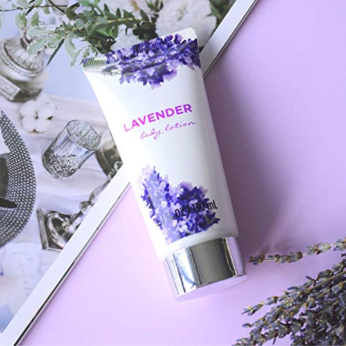 Body & Earth Set de Spa, Set de Regalo de Baño a Lavanda, Cesta de Spa para Mujer de 6 Piezas, Mejor Regalo para Ella