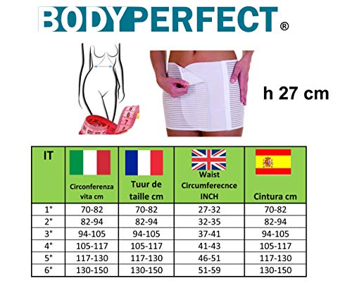 Bodyperfect Vendaje Abdominal Hombre Mujer Post operatorio posparto cesárea Altura H 27 Cierre de Velcro Ajustable (2°)