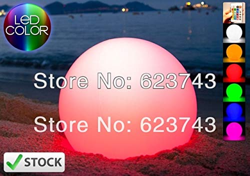 Bola mágica Diámetro al Aire Libre Bola Brillante Recargable Bola de luz de Cambio de Color de Piscina Impermeable