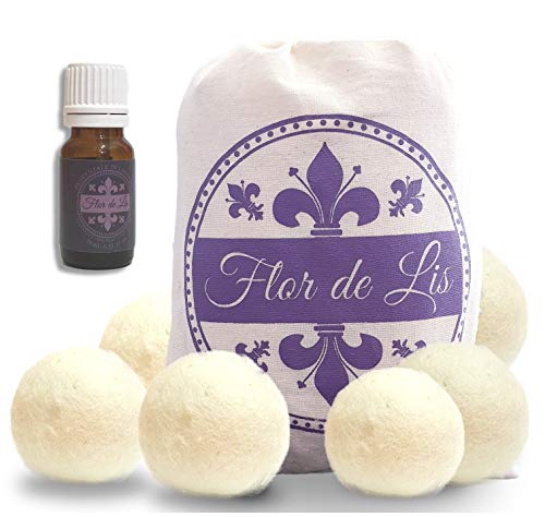 Bolas para secadora con aceite esencial lavanda perfecto perfume natural para tu colada, bola de lana, bolas de secado reutilizables, función suavizante perfume ropa