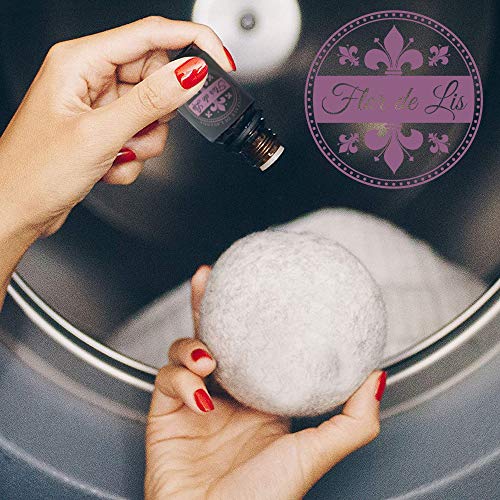 Bolas para secadora con aceite esencial lavanda perfecto perfume natural para tu colada, bola de lana, bolas de secado reutilizables, función suavizante perfume ropa