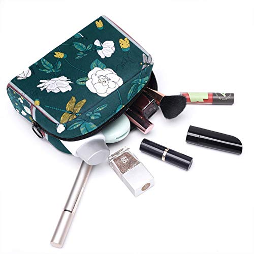 Bolsa de brochas de maquillaje personalizables, bolsas de aseo portátiles para mujeres, bolso de cosméticos, organizador de viaje, marco de flores