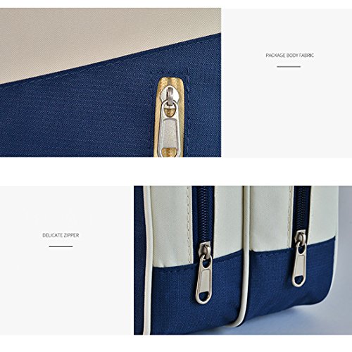 Bolsa de Dooppa, organizador impermeable, con separación para artículos secos y húmedos, bolsa para maquillaje y artículos de aseo personal , beige