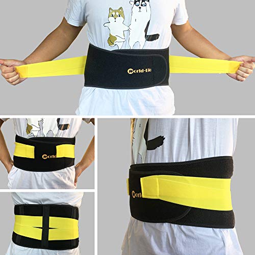 Bolsa de gel de hielo en la cintura - con soporte - terapia científica de frío y calor, esguince, cirugía,liberación del dolor lumbar, enfermedad degenerativa del disco, osteoporosis - 15"x 7"