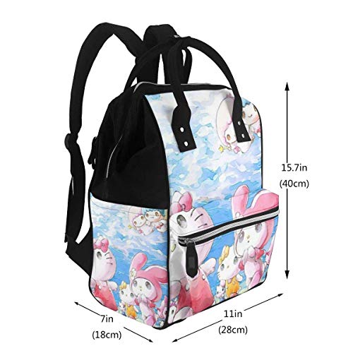 Bolsa de pañales-Cartoon Hello Kitty Mommy Baby Bag, multifunción de gran capacidad de viaje mochila de pañales