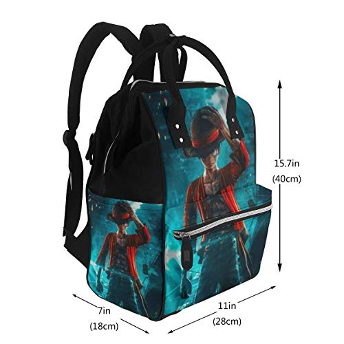 Bolsa de pañales-Cool Luffy Mommy Baby Bag, multifunción de gran capacidad de viaje mochila de pañales