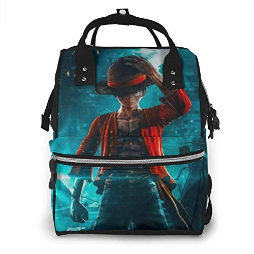 Bolsa de pañales-Cool Luffy Mommy Baby Bag, multifunción de gran capacidad de viaje mochila de pañales