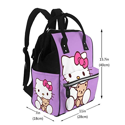 Bolsa de pañales - Hello Kitty Mommy Baby Bag, multifunción de gran capacidad de viaje mochila de pañales