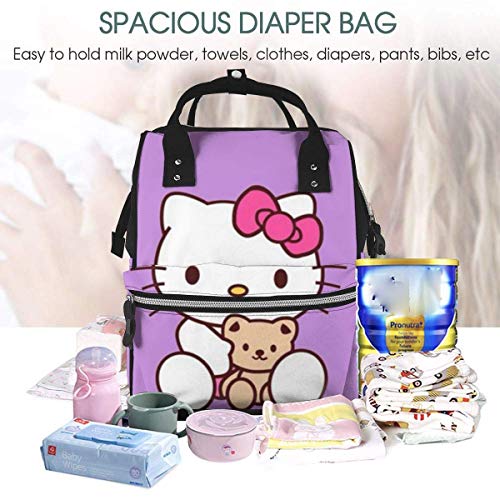 Bolsa de pañales - Hello Kitty Mommy Baby Bag, multifunción de gran capacidad de viaje mochila de pañales