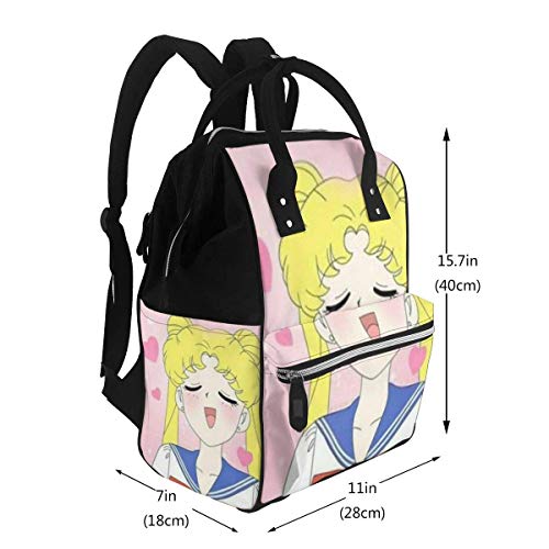 Bolsa de pañales-lindo Sailor Moon Mommy Baby Bag, multifunción de gran capacidad de viaje mochila bolsa de pañales