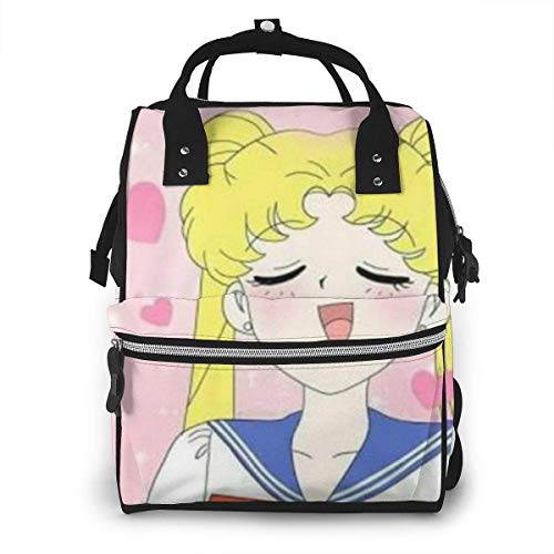 Bolsa de pañales-lindo Sailor Moon Mommy Baby Bag, multifunción de gran capacidad de viaje mochila bolsa de pañales