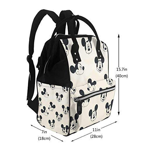 Bolsa de pañales - Mickey Mouse Mommy Baby Bag, multifunción de gran capacidad de viaje mochila de pañales