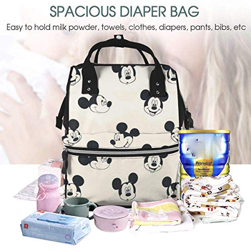 Bolsa de pañales - Mickey Mouse Mommy Baby Bag, multifunción de gran capacidad de viaje mochila de pañales