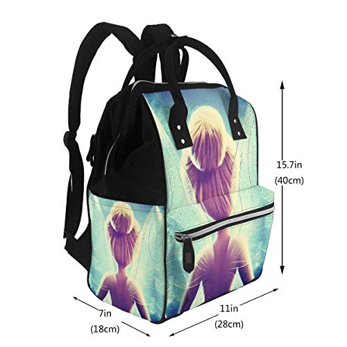 Bolsa de pañales - Tinkerbell y Fairy multifunción impermeable mochila de viaje cambiador de pañales