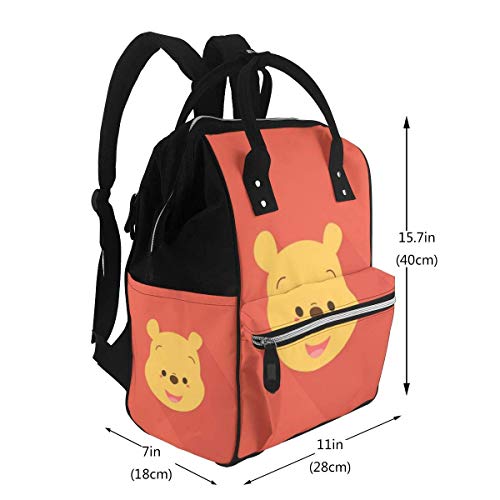 Bolsa de pañales Winnie Mommy Baby Bag, multifunción de gran capacidad de viaje mochila de pañales