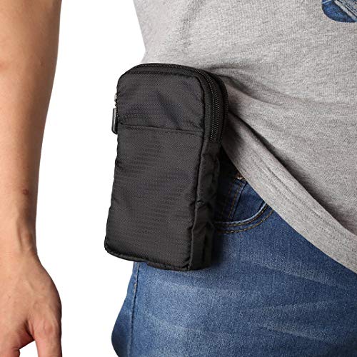 Bolsa de Teléfono Celular, Cintura Bolsas Teléfono Hombre, 6.0" Funda del Teléfono Bolsa de Celular Pouch Bandolera de Mujer Cruzado con Correa de Hombro Monedero de Bolsillo con Cintura Gancho