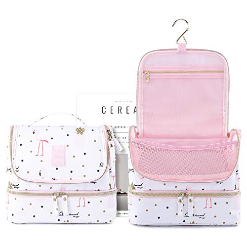 Bolsa de Viaje Bolsa de Aseo, Lychii Bolso cosmético Impermeable Organizador con Compartimento Separable para Hogar Vacaciones Viaje de Negocios Equipaje, Kit de Aseo para Hombres y Mujeres