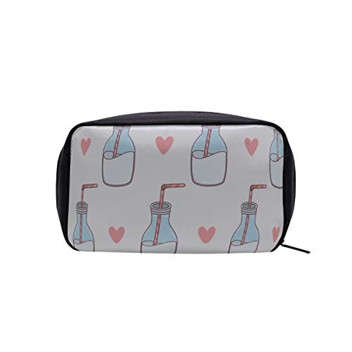 Bolsa de viaje cosmética pequeña Comida y bebida Crema linda Leche Hombres Bolsa de baño de viaje Mujeres Bolsas de moda Bolsa de maquillaje básica Bolsas de cosméticos Estuche multifunciona