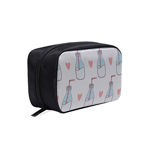 Bolsa de viaje cosmética pequeña Comida y bebida Crema linda Leche Hombres Bolsa de baño de viaje Mujeres Bolsas de moda Bolsa de maquillaje básica Bolsas de cosméticos Estuche multifunciona