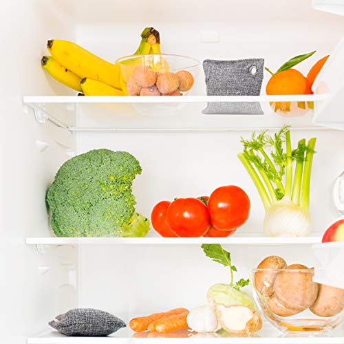 Bolsa purificadora de aire Atemto, Ambientadores de aire para autos, despensa, armarios, zapatos, baños y áreas para mascotas, removedores de olor a carbón activado (6 paquetes)