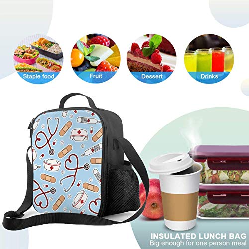 Bolsa Térmica Comida Bolsas de Almuerzo caja porta con Aislamiento Bolso de Mano Aparato de enfermera Impermeable Fiambrera Isotermica Aislado Térmico Organizador del Almuerzo