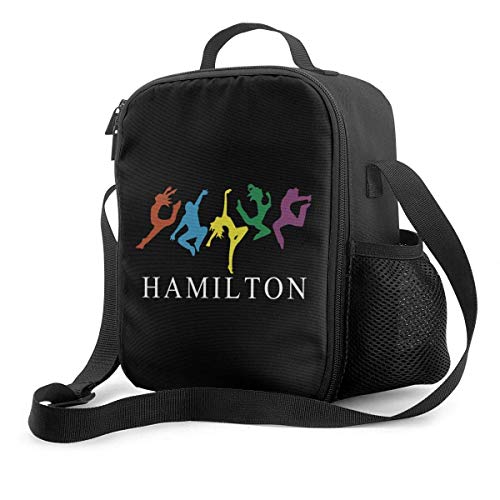 Bolsa Térmica Comida Bolsas de Almuerzo caja porta con Aislamiento Bolso de Mano Musicales Hamilton Bailando Impermeable Fiambrera Isotermica Aislado Térmico Organizador del Almuerzo