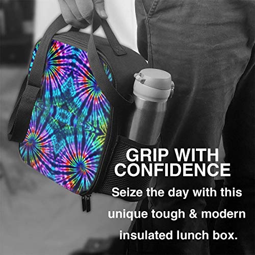 Bolsa Térmica Comida Bolsas de Almuerzo caja porta con Aislamiento Bolso de Mano Perfección Tie Dye Impermeable Fiambrera Isotermica Aislado Térmico Organizador del Almuerzo