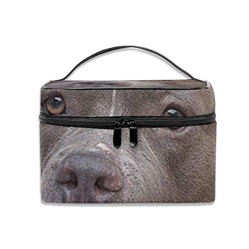 Bolsas de cosméticos Ladies'portable Travel Cosmetic Bag Multi-Functional Portable Bag Finishing Bag-Staffie Dog Pit Bull Terrier Unique