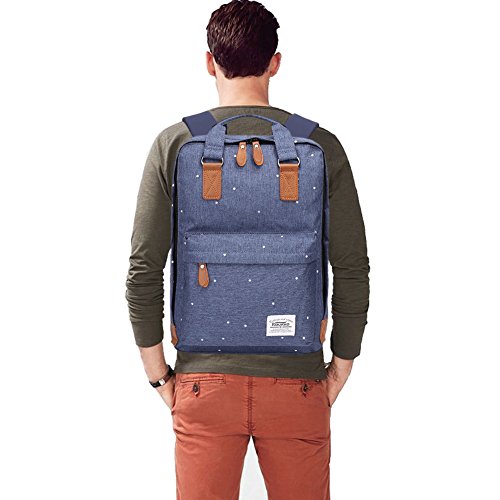 Bolsas Escolares KAUKKO Mochila Estilo Oxford Bolsa Ligera Bolso del Ordenador portátil de 14" (Azul)