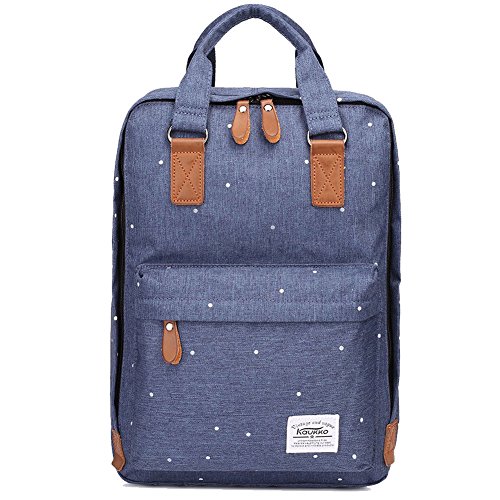 Bolsas Escolares KAUKKO Mochila Estilo Oxford Bolsa Ligera Bolso del Ordenador portátil de 14" (Azul)