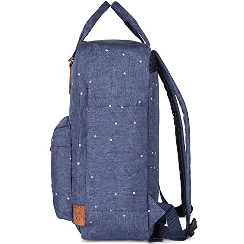 Bolsas Escolares KAUKKO Mochila Estilo Oxford Bolsa Ligera Bolso del Ordenador portátil de 14" (Azul)