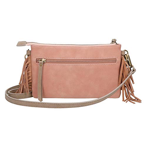 Bolso Clutch Pepe Jeans Fringe Nude