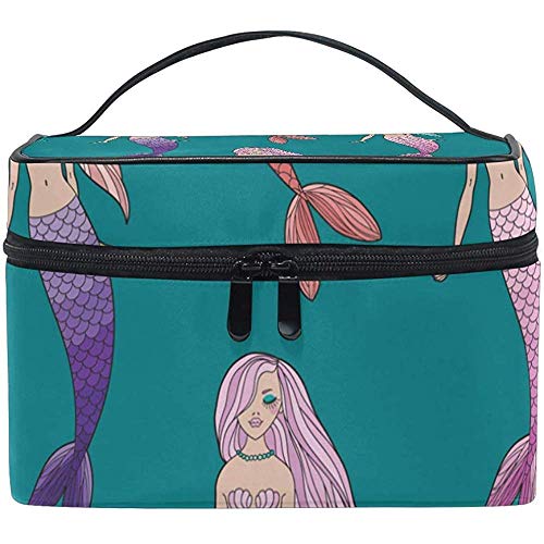 Bolso cosmético Dancing Meraid Kit de artículos de tocador de viaje de maquillaje multifunción Estuche organizador con cremallera