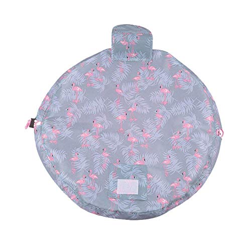 Bolso cosmético del Maquillaje, Bolsa de Viaje organizadora Magic de Gran Capacidad para señoras perezosas, Flamenco Azul