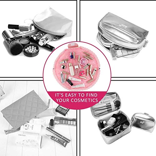 Bolso cosmético del Maquillaje, Bolsa de Viaje organizadora Magic de Gran Capacidad para señoras perezosas, Raya