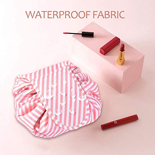 Bolso cosmético del Maquillaje, Bolsa de Viaje organizadora Magic de Gran Capacidad para señoras perezosas, Raya