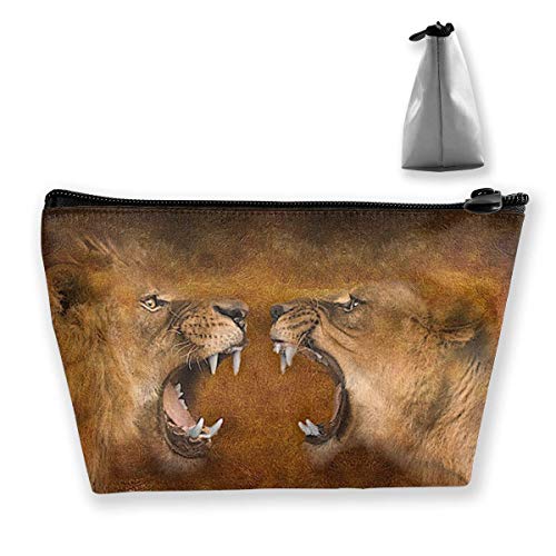 Bolso cosmético para Mujer Masai Lion Lioness Roar Multifunción Maquillaje Bolso portátil Bolso Recibir, Trapecio