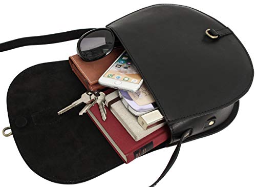 Bolso de Cuero Gusti - Wiebke Bolso Mujer Bandolera pequeño de Piel Negro