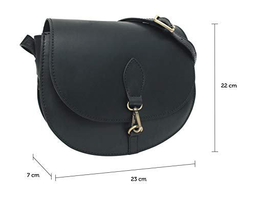 Bolso de Cuero Gusti - Wiebke Bolso Mujer Bandolera pequeño de Piel Negro