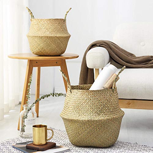 Bolso De La Paja Bolso Cruzado Cesta De Flores De Almacenamiento De Paja Monstera, Laúd, Banyan, Maceta De Ave Del Paraíso, Cesta Tejida De Decoración De La Sala De Estar