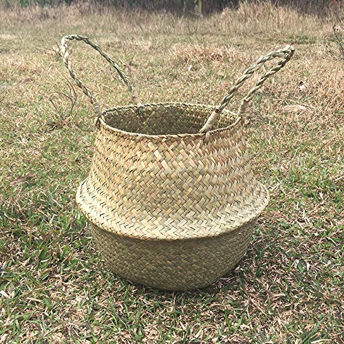 Bolso De La Paja Bolso Cruzado Cesta De Flores De Almacenamiento De Paja Monstera, Laúd, Banyan, Maceta De Ave Del Paraíso, Cesta Tejida De Decoración De La Sala De Estar