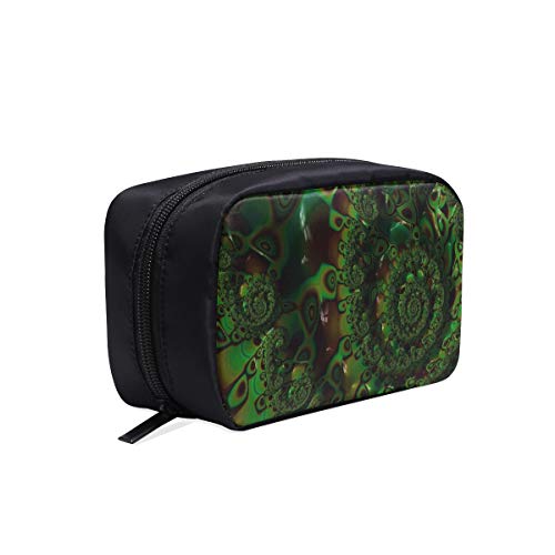Bolso de moda Fractales Verde Resumen matemático Conjunto de Julia Inodoro Bolsa de viaje Mujer Bolsa de aseo de viaje Bolsa de aseo colgante Grandes bolsas de cosméticos Estuche multifunción Bolsa d