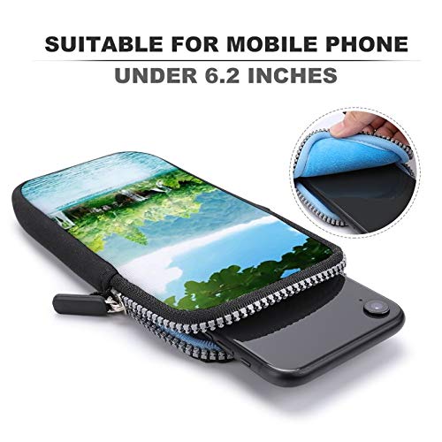 Bolso de teléfono móvil Crossbody con correa de hombro extraíble Nature Falls bolsa impermeable para dinero cintura cartera Yoga Bolsas niñas