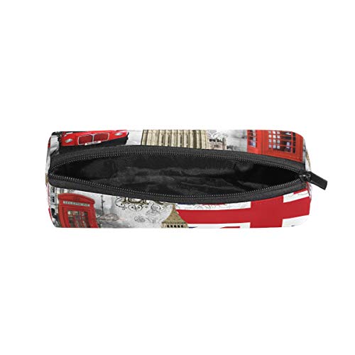 Bolso para lápices Bolso Funda Bolsa Londres Big Ben Maquillaje Cosmético redondo para Girls Boys Travel School