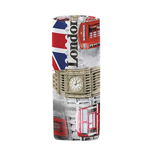 Bolso para lápices Bolso Funda Bolsa Londres Big Ben Maquillaje Cosmético redondo para Girls Boys Travel School