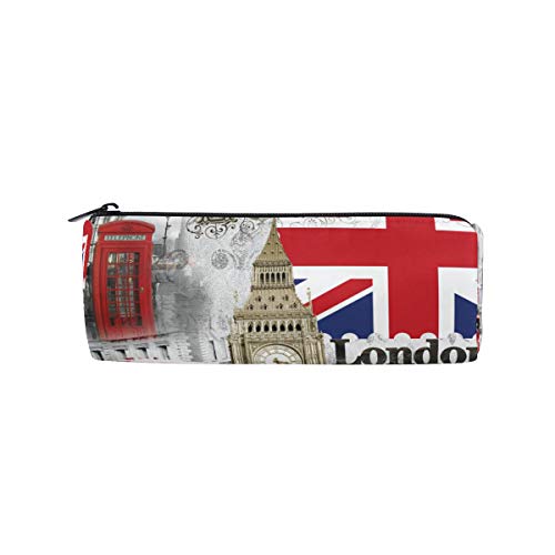 Bolso para lápices Bolso Funda Bolsa Londres Big Ben Maquillaje Cosmético redondo para Girls Boys Travel School